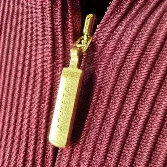 ATHLETA x Alicia Keys Goddess Bodysuit Jumper Ribbed Flare in Burgundy Maroon XL - Picture 4 of 10
